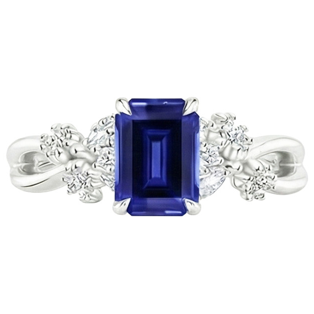 echter marquise diamant 4Karat ring auf Weiß