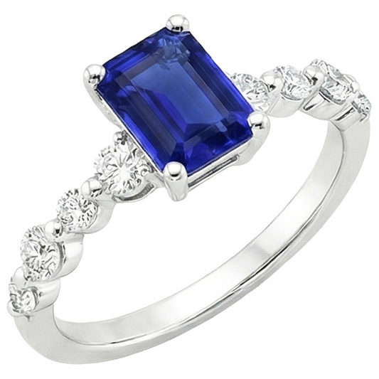 echter round diamant 4.50Karat ring Seitenansicht