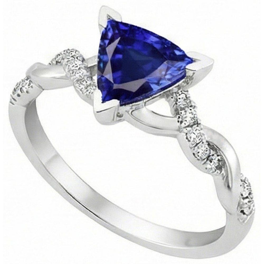 echter trillion diamant 2Karat ring Vorderansicht