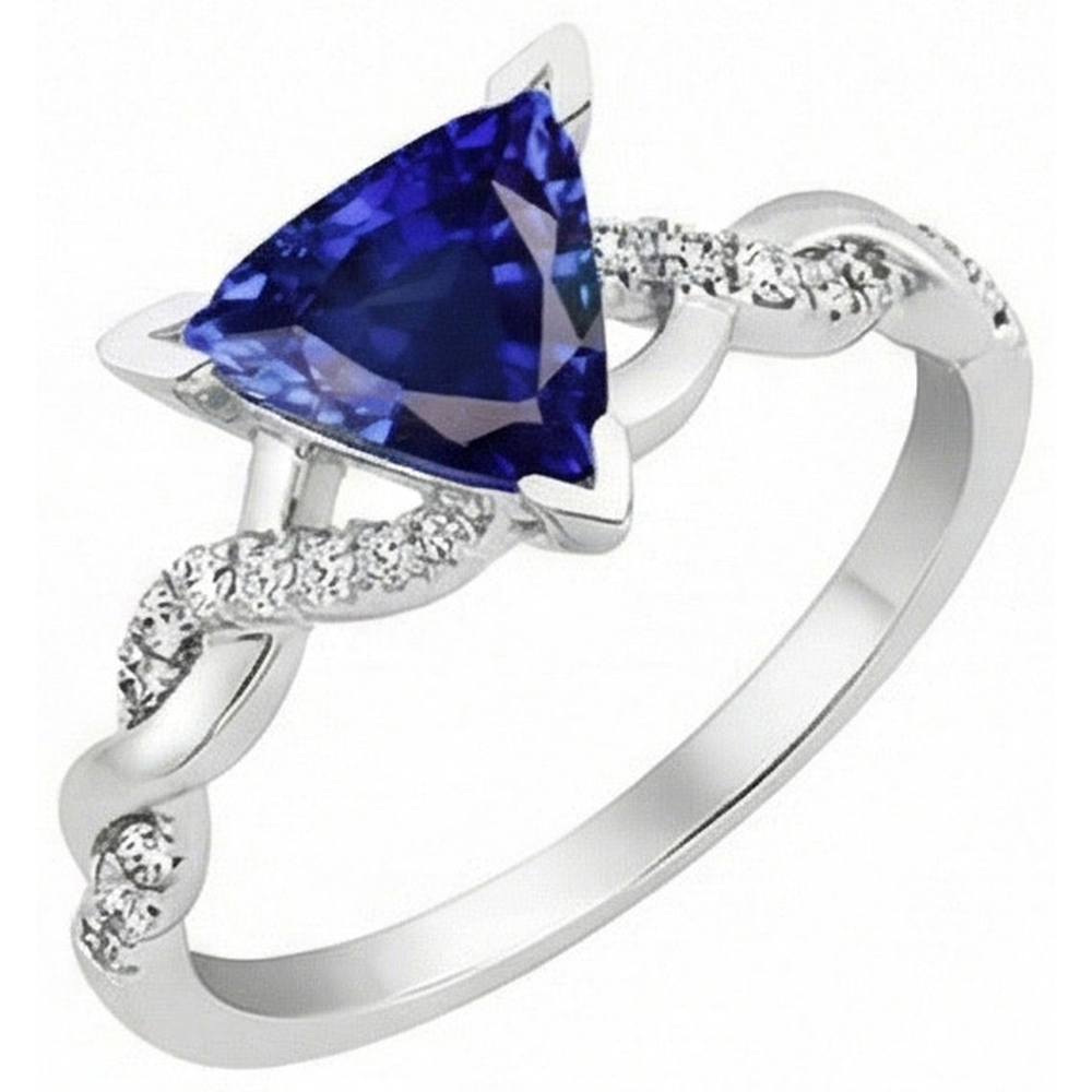 echter trillion diamant 2Karat ring Detailansicht