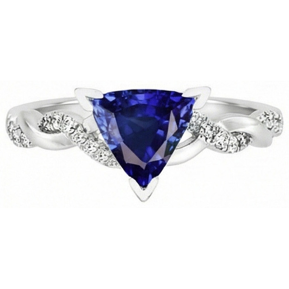 echter trillion diamant 2Karat ring Seitenansicht