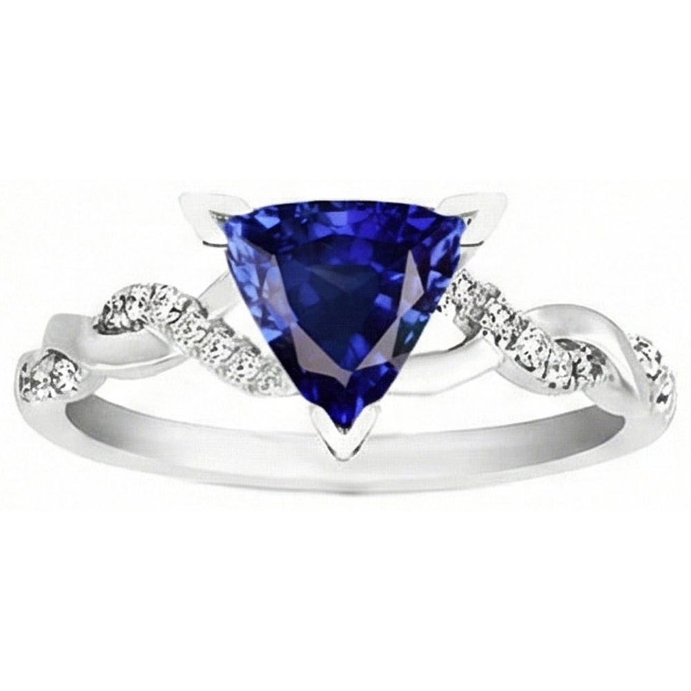 echter trillion diamant 2Karat ring Draufsicht