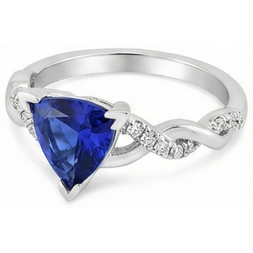 echter trillion diamant 2Karat ring Profilansicht