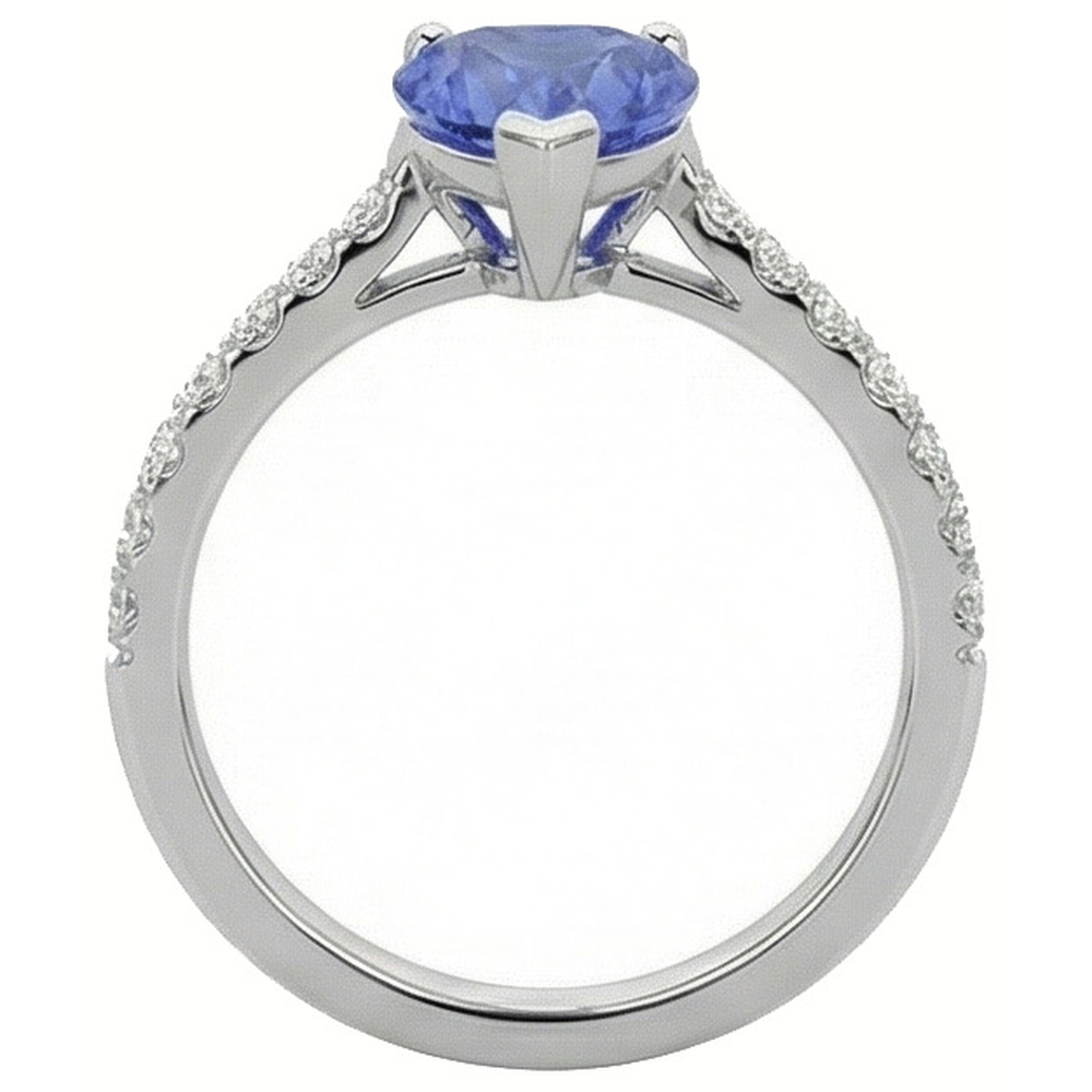 echter round diamant 3Karat ring mit Diamantbesatz