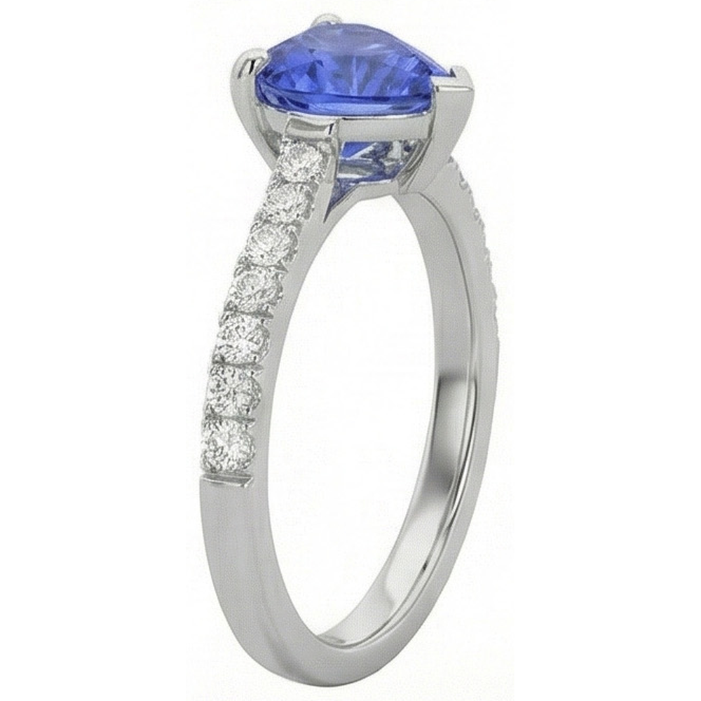 echter round diamant 3Karat ring auf Weiß