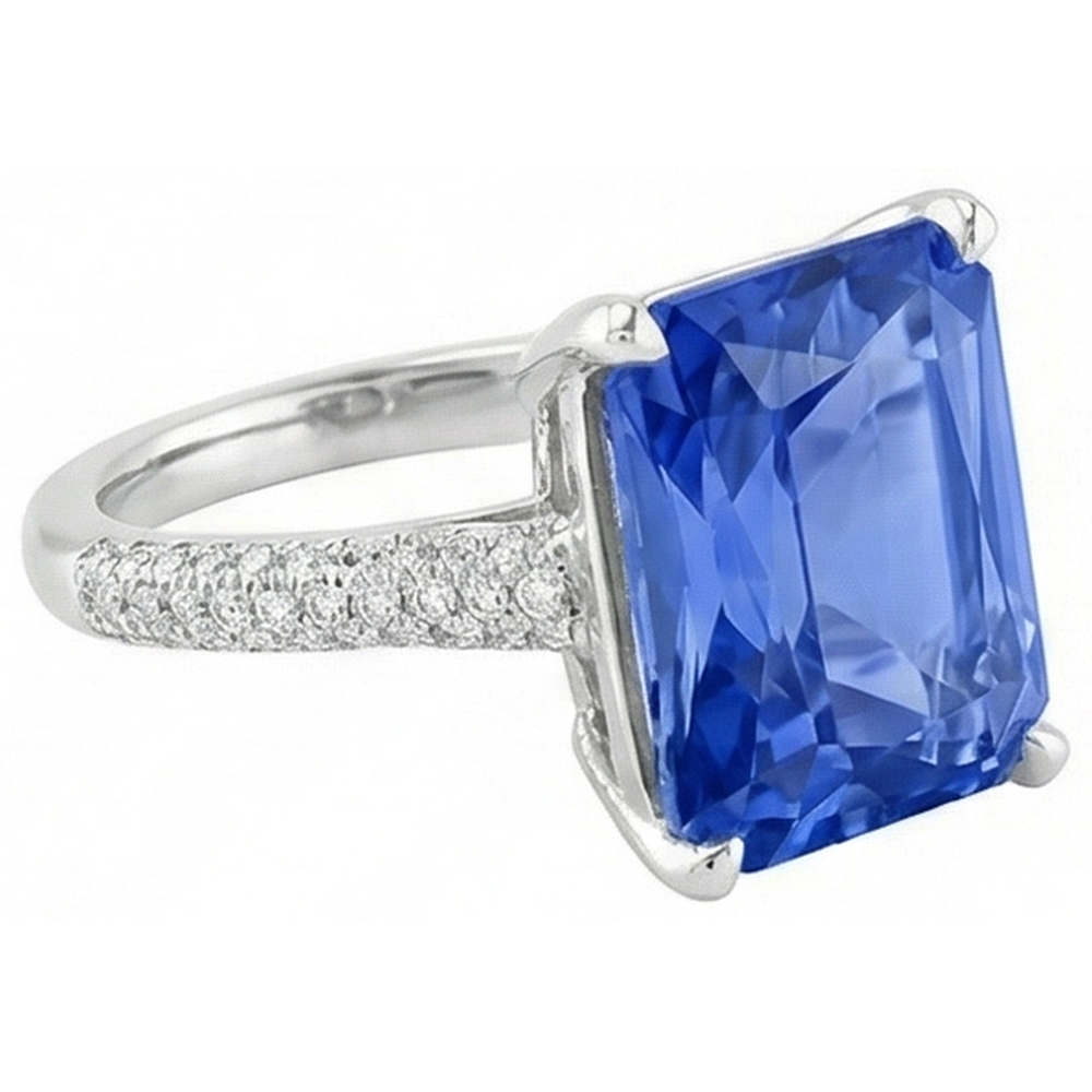 echter baguette diamant 5Karat ring Seitenansicht