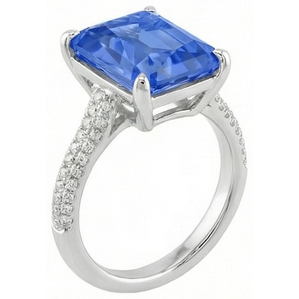 echter baguette diamant 5Karat ring Detailansicht