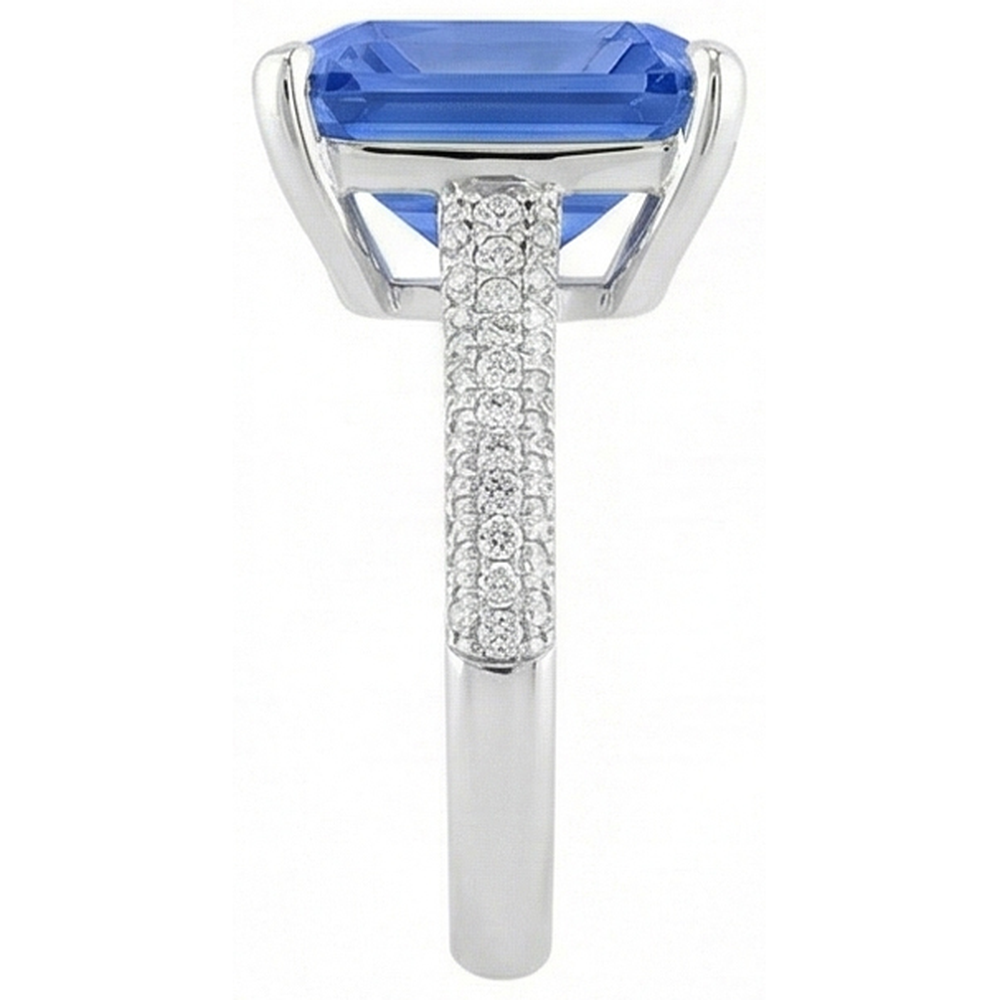 echter baguette diamant 5Karat ring Draufsicht