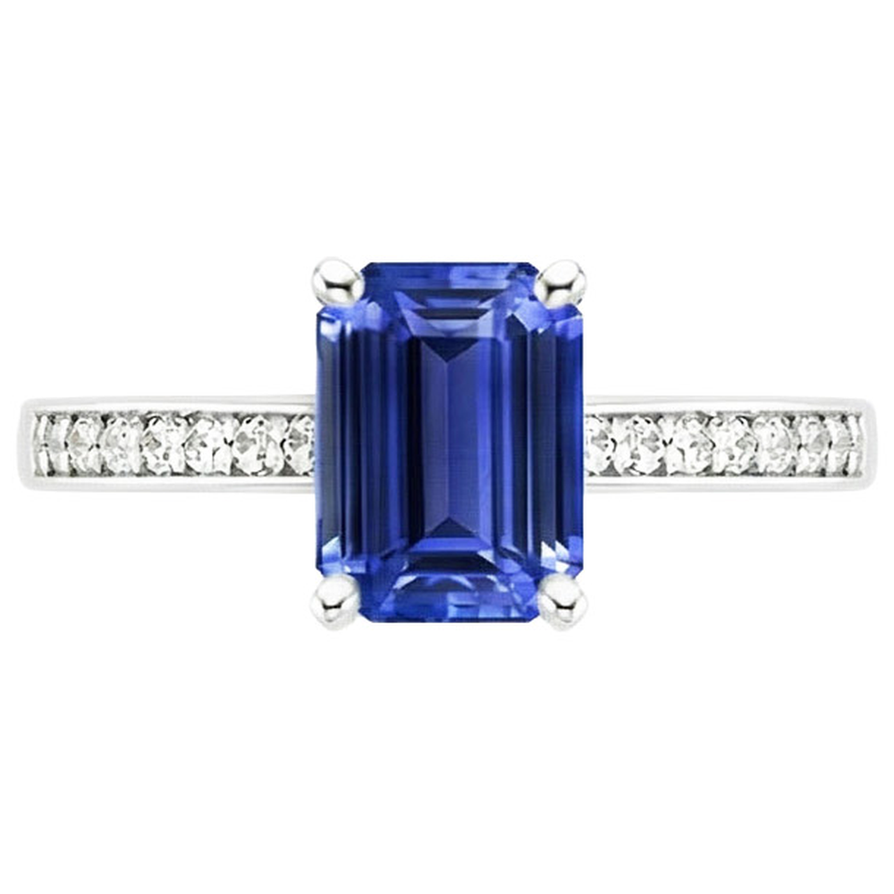 echter round diamant 3.50Karat ring Profilansicht