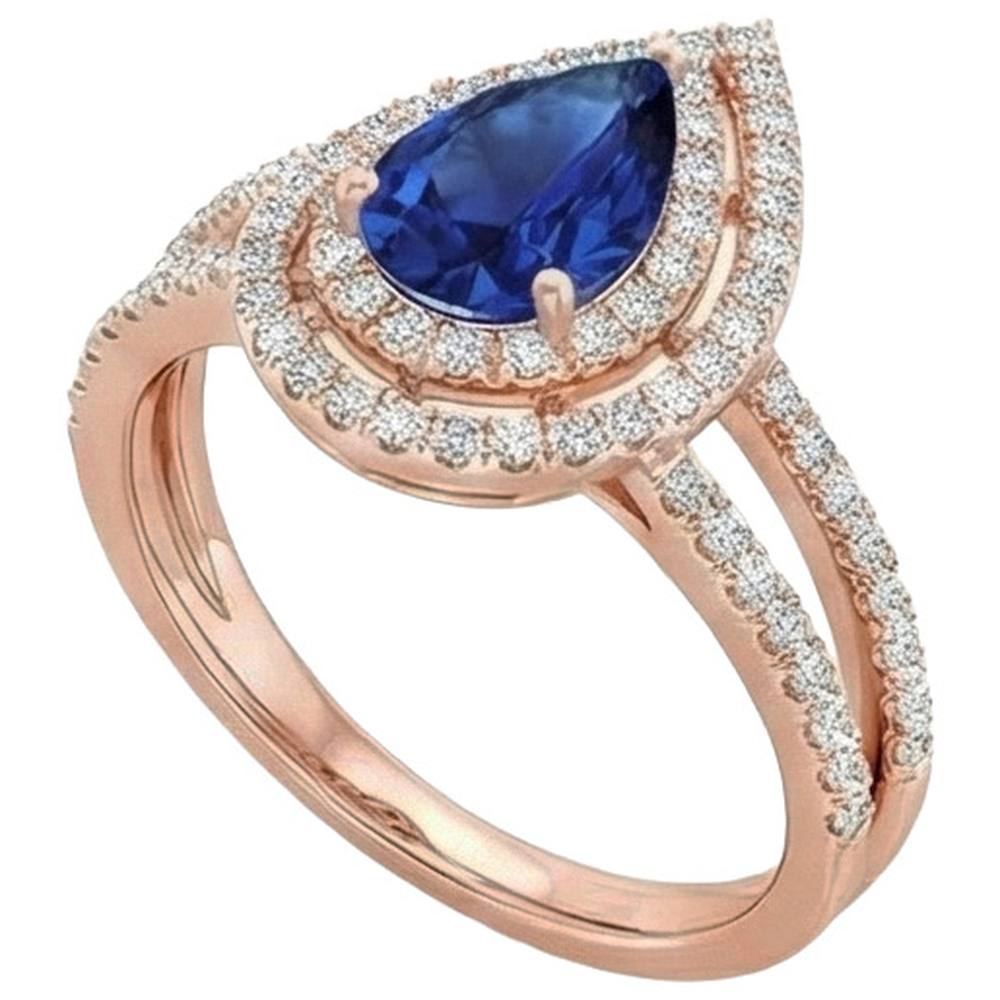 echter round diamant 5.75Karat ring Draufsicht