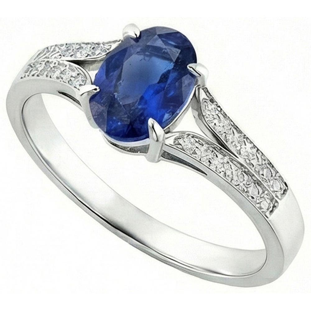 echter oval diamant 3.50Karat ring Detailansicht