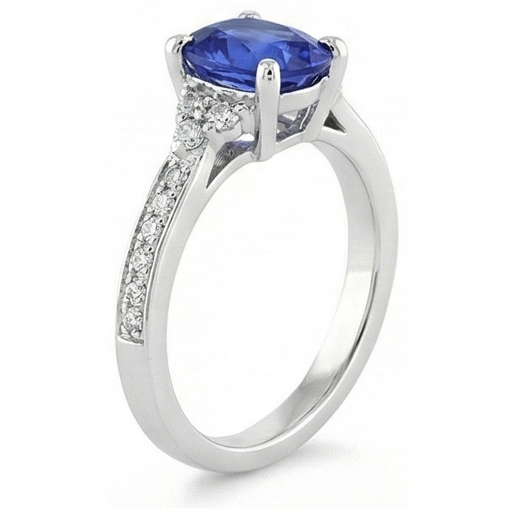 echter oval diamant 3.50Karat ring mit Diamantbesatz