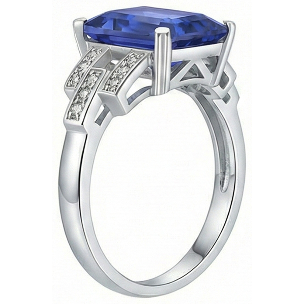 echter round diamant 4Karat ring Draufsicht