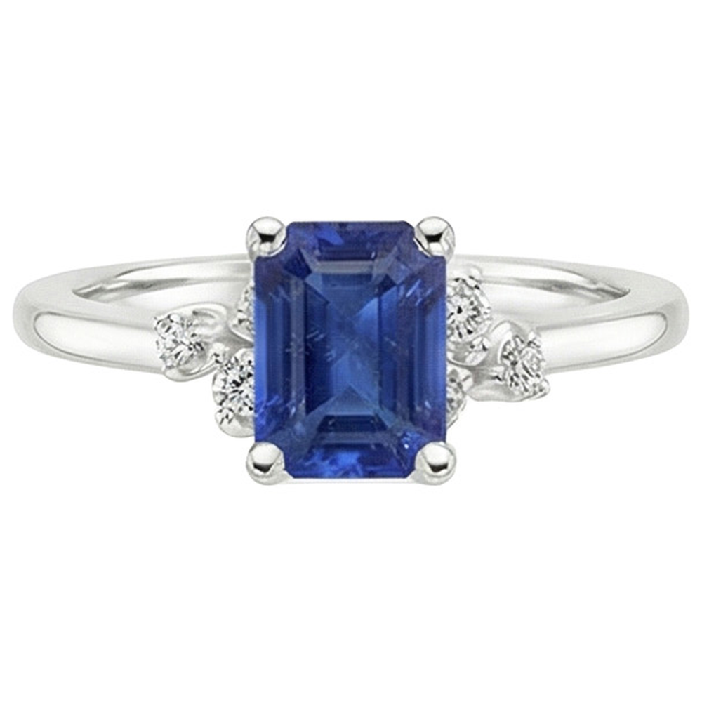 echter round diamant 4Karat ring Profilansicht