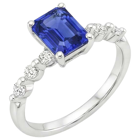 echter round diamant 3.50Karat ring Seitenansicht