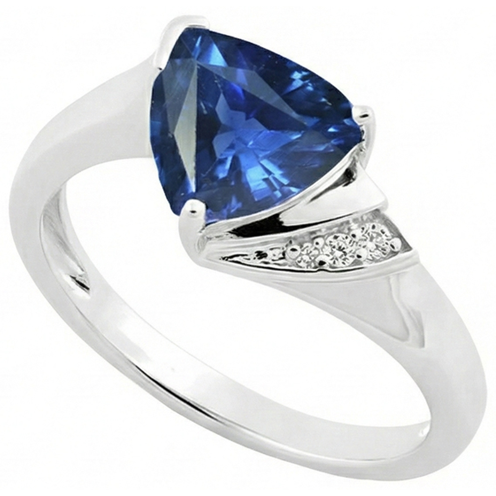 echter trillion diamant 1.75Karat ring Draufsicht