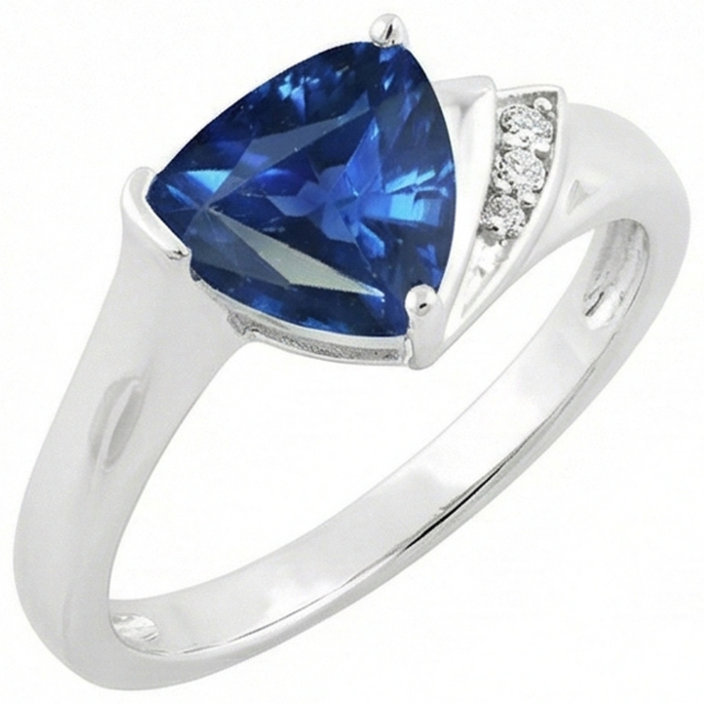 echter trillion diamant 1.75Karat ring Profilansicht