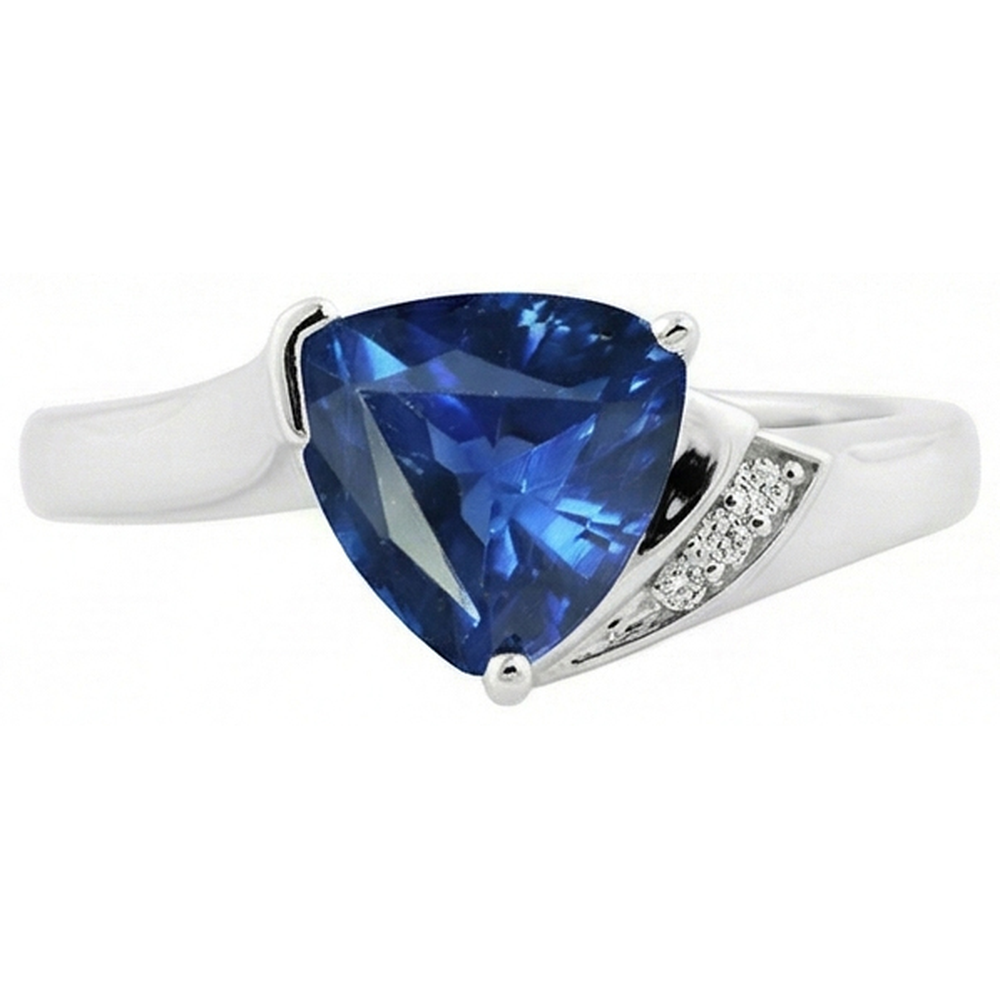 echter trillion diamant 1.75Karat ring Seitenansicht