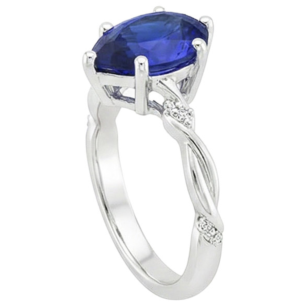 echter round diamant 3Karat ring Profilansicht