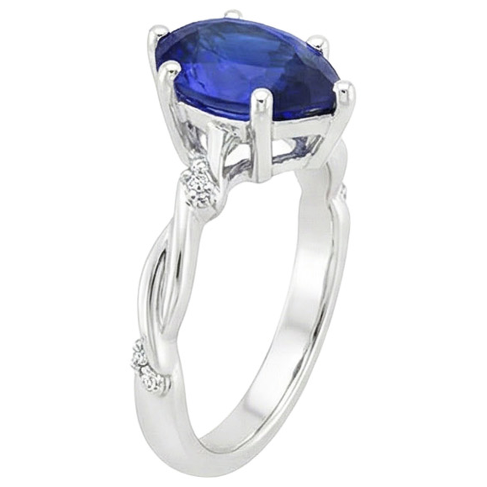echter round diamant 3Karat ring auf Weiß