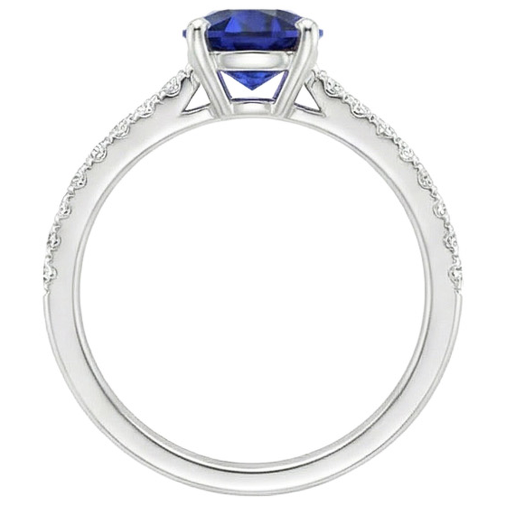 echter oval diamant 3Karat ring Seitenansicht