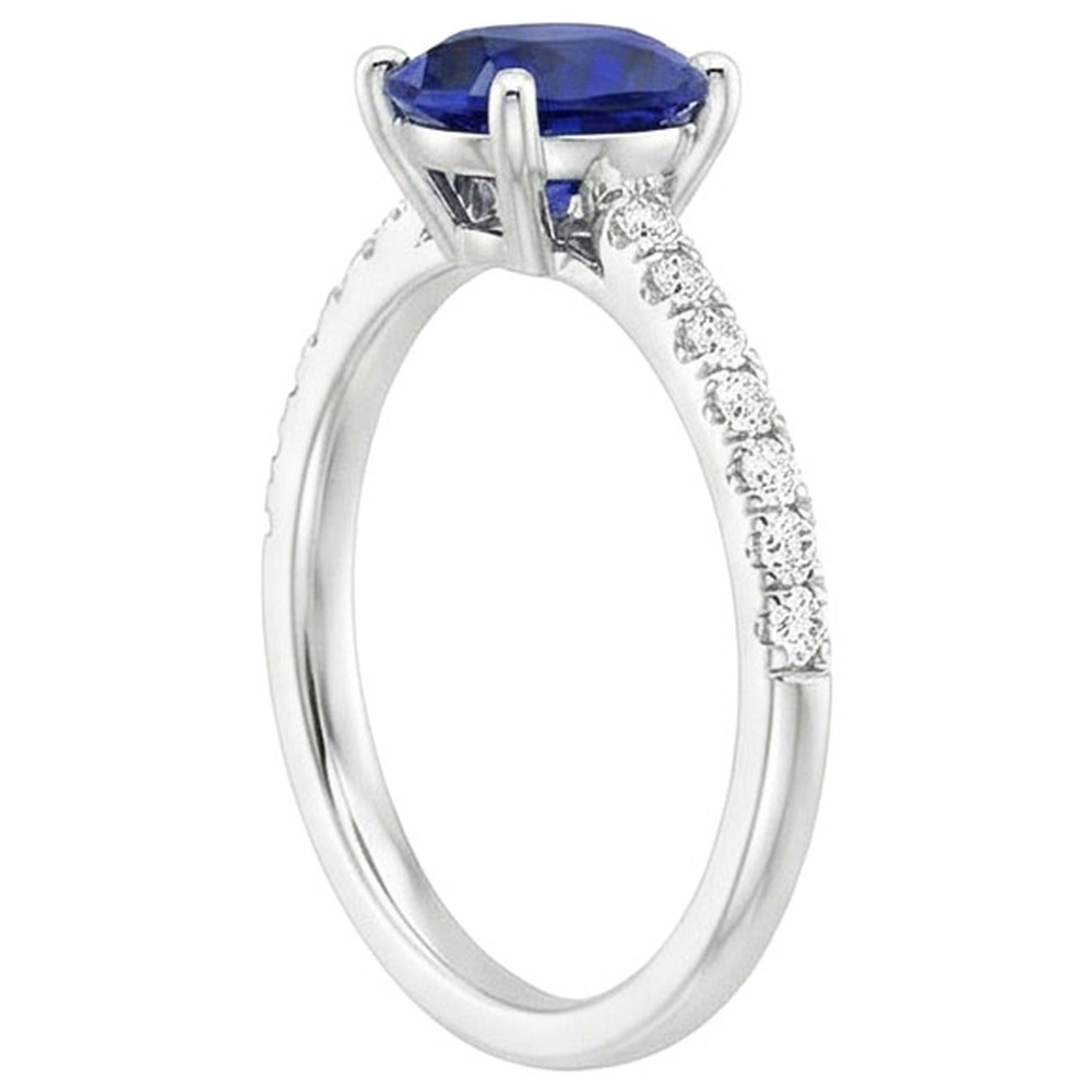 echter oval diamant 3Karat ring Draufsicht