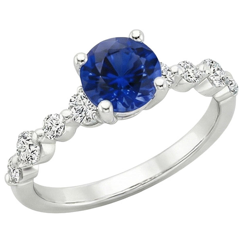 echter round diamant 3Karat ring Draufsicht