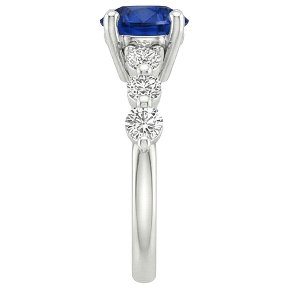 echter round diamant 3Karat ring Profilansicht