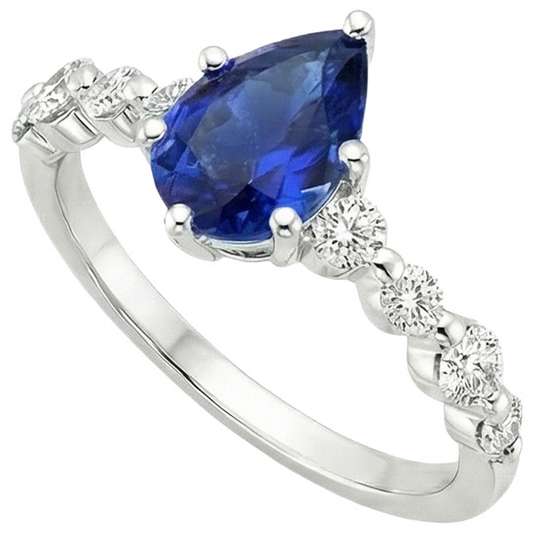 echter round diamant 6.75Karat ring Seitenansicht