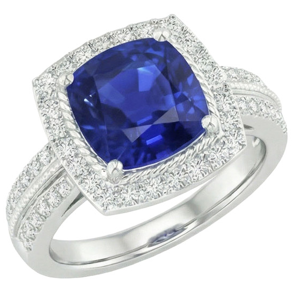 echter round diamant 3.70Karat ring Detailansicht