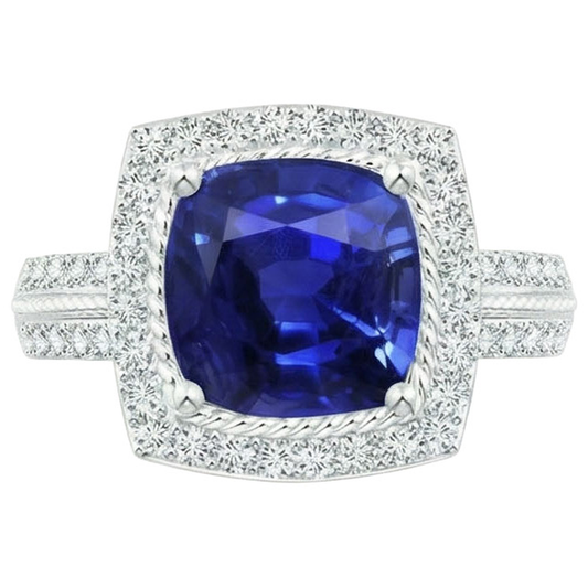 echter round diamant 3.70Karat ring Seitenansicht