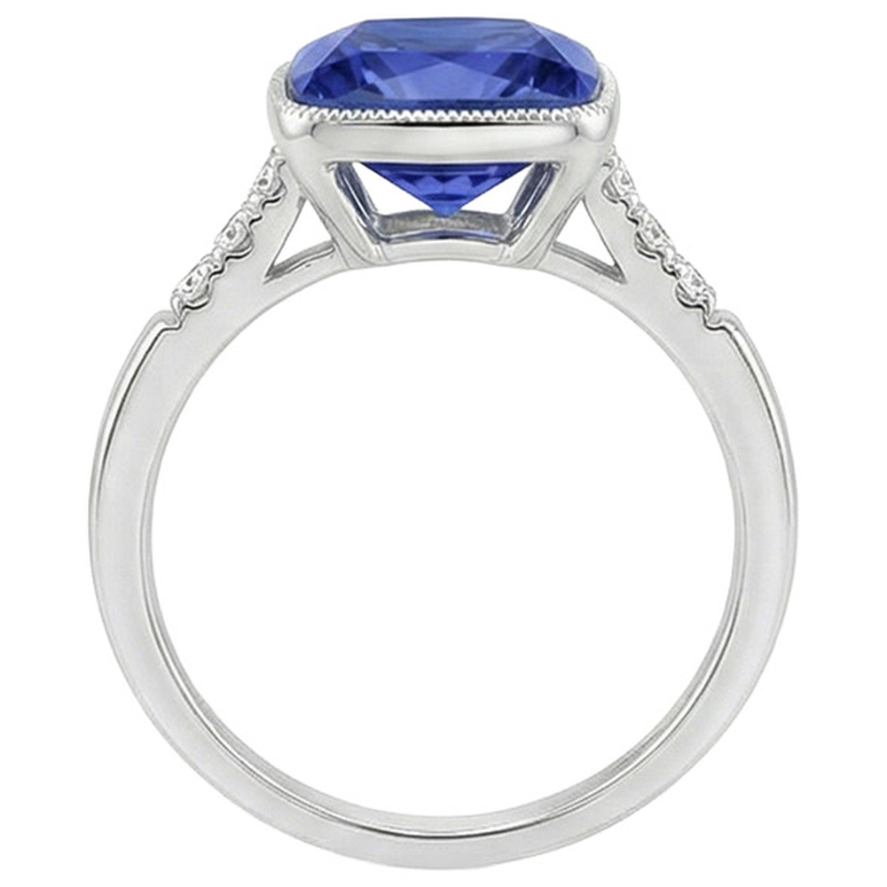 echter round diamant 6Karat ring auf Weiß