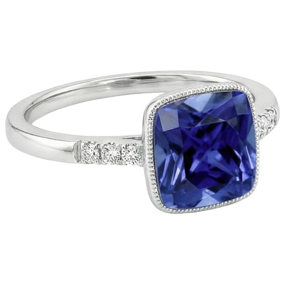 echter round diamant 6Karat ring Seitenansicht