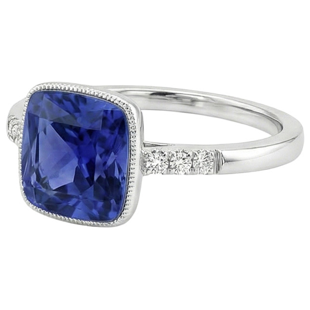 echter round diamant 6Karat ring Draufsicht