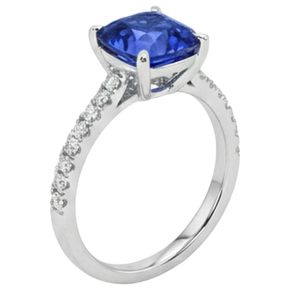 echter round diamant 2.50Karat ring Draufsicht