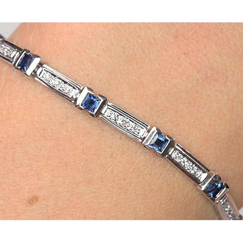 Diamant Damen Armband Ceylon Blue Sapphire Schmuck