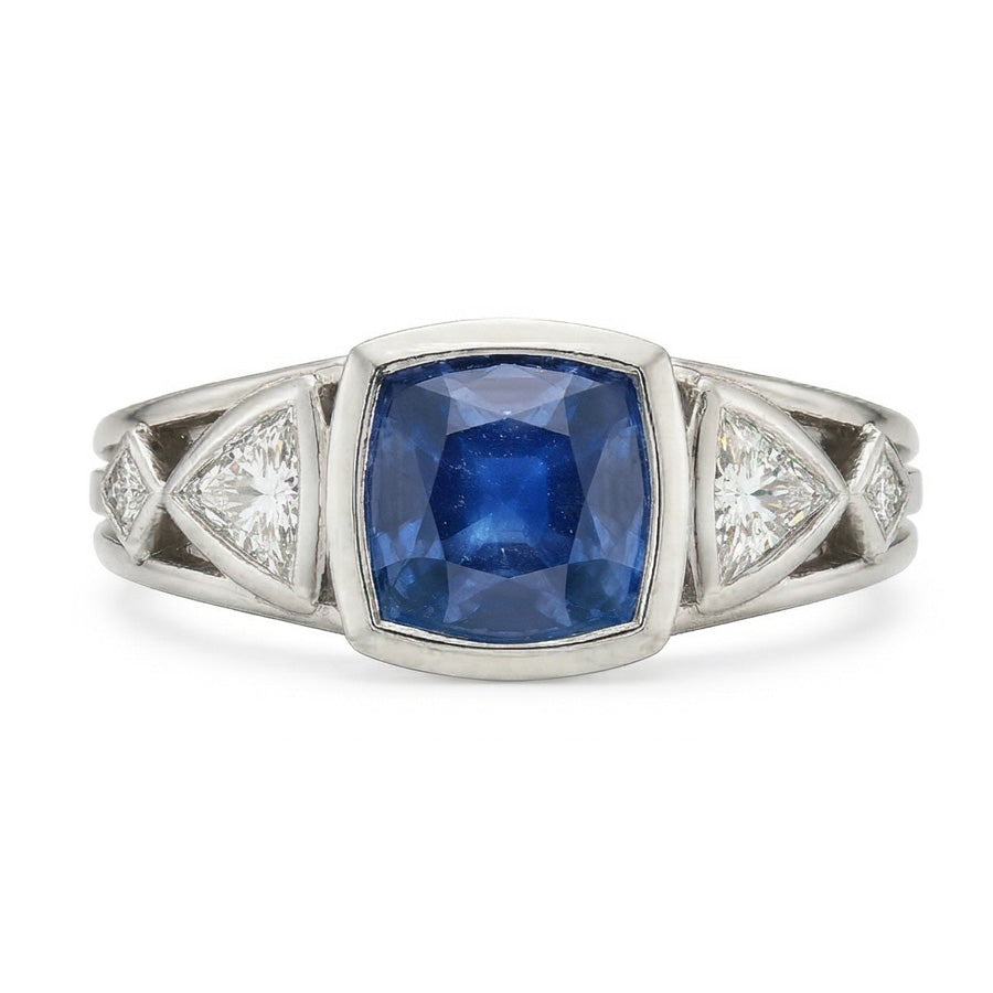 echter princess diamant 2.50Karat ring Seitenansicht
