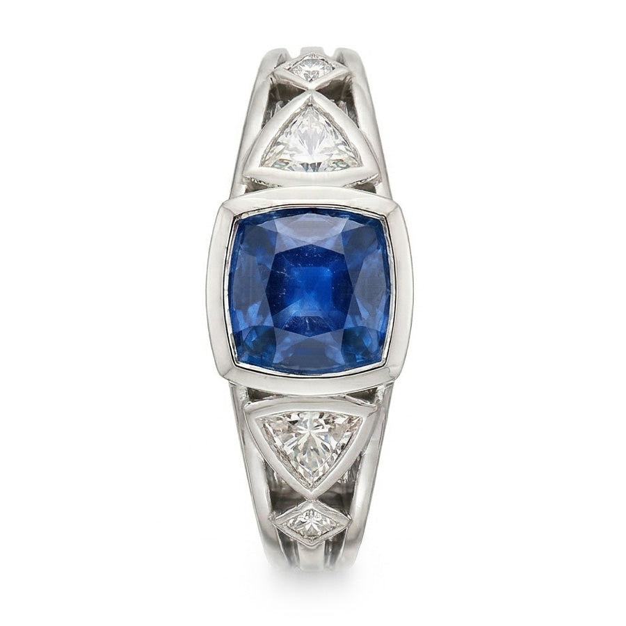 echter princess diamant 2.50Karat ring Detailansicht