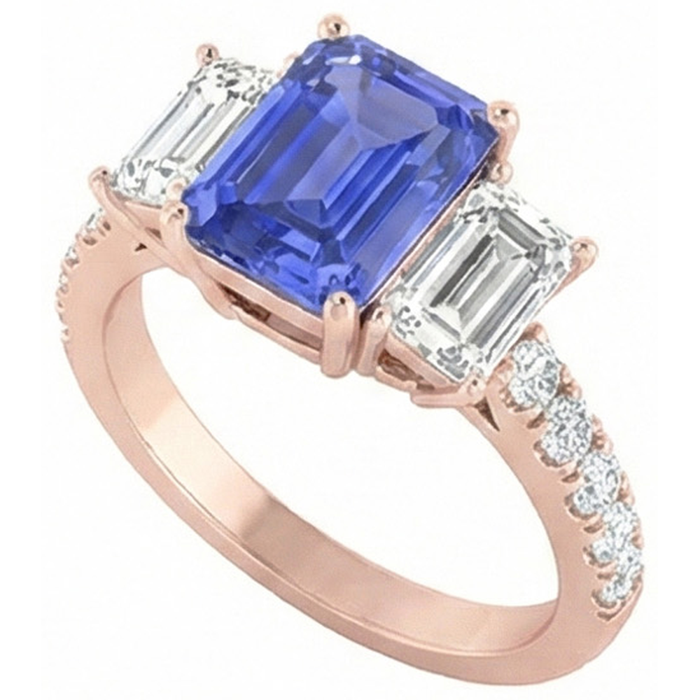 echter round diamant 3.50Karat ring Detailansicht