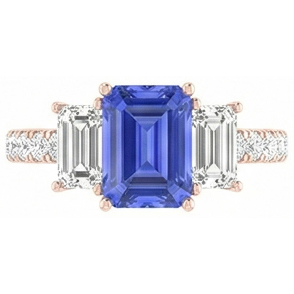 echter round diamant 3.50Karat ring Seitenansicht