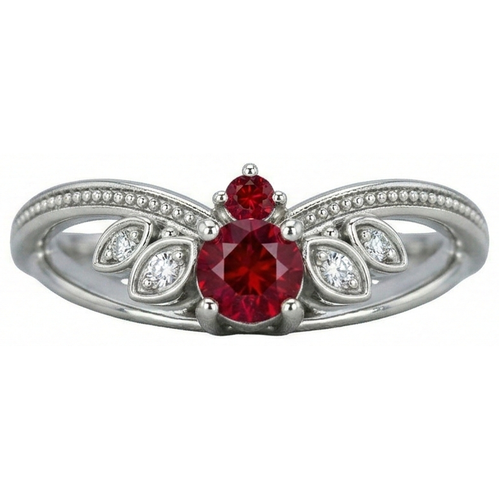 Diamantring Antik-Stil 1 Karat Milgrain Schmuck Edelstein