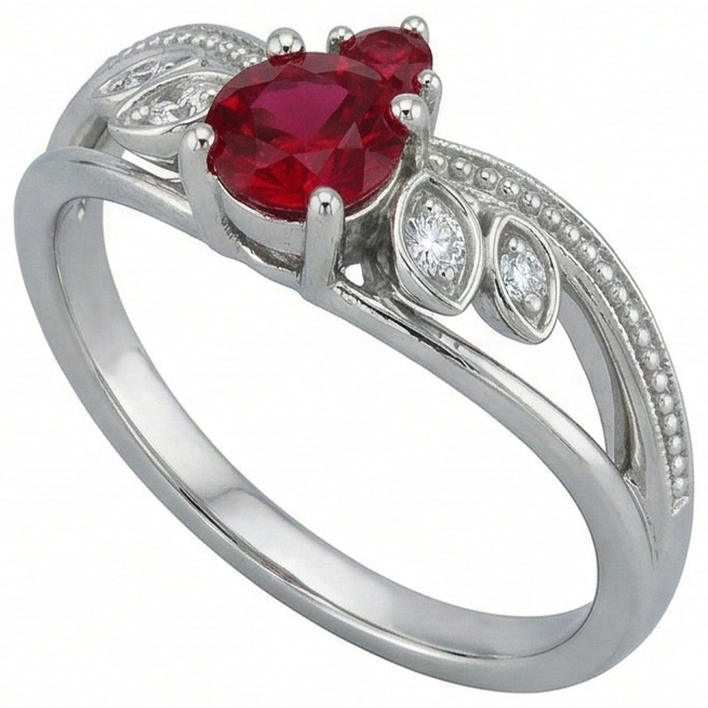 Diamantring Antik-Stil 1 Karat Milgrain Schmuck Edelstein
