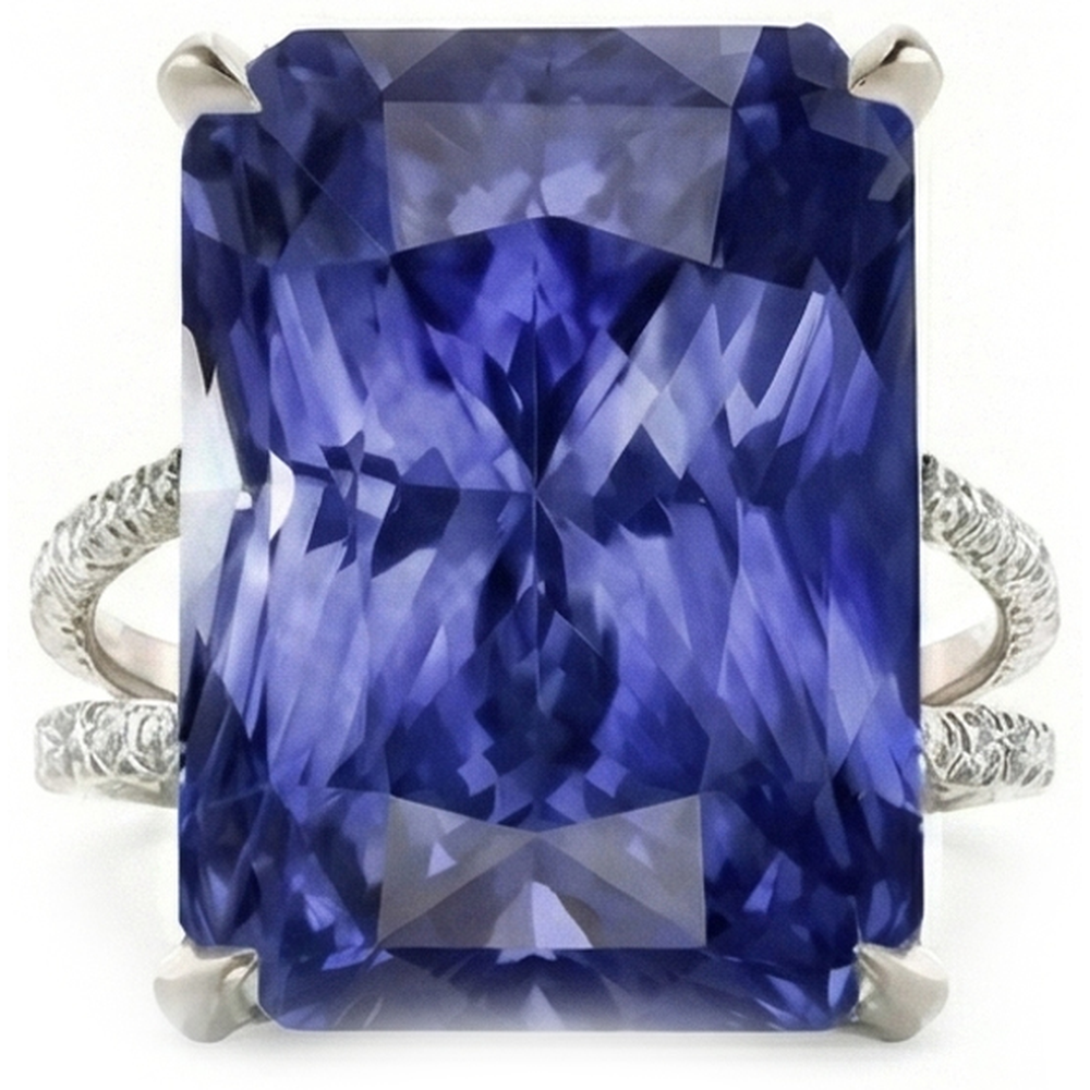 echter round diamant 7.50Karat ring Detailansicht
