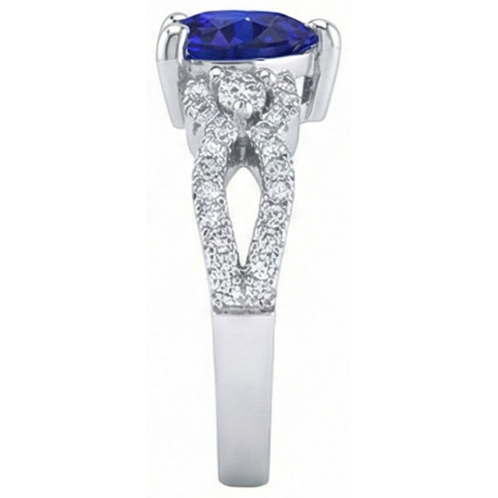 echter round diamant 3.50Karat ring Profilansicht