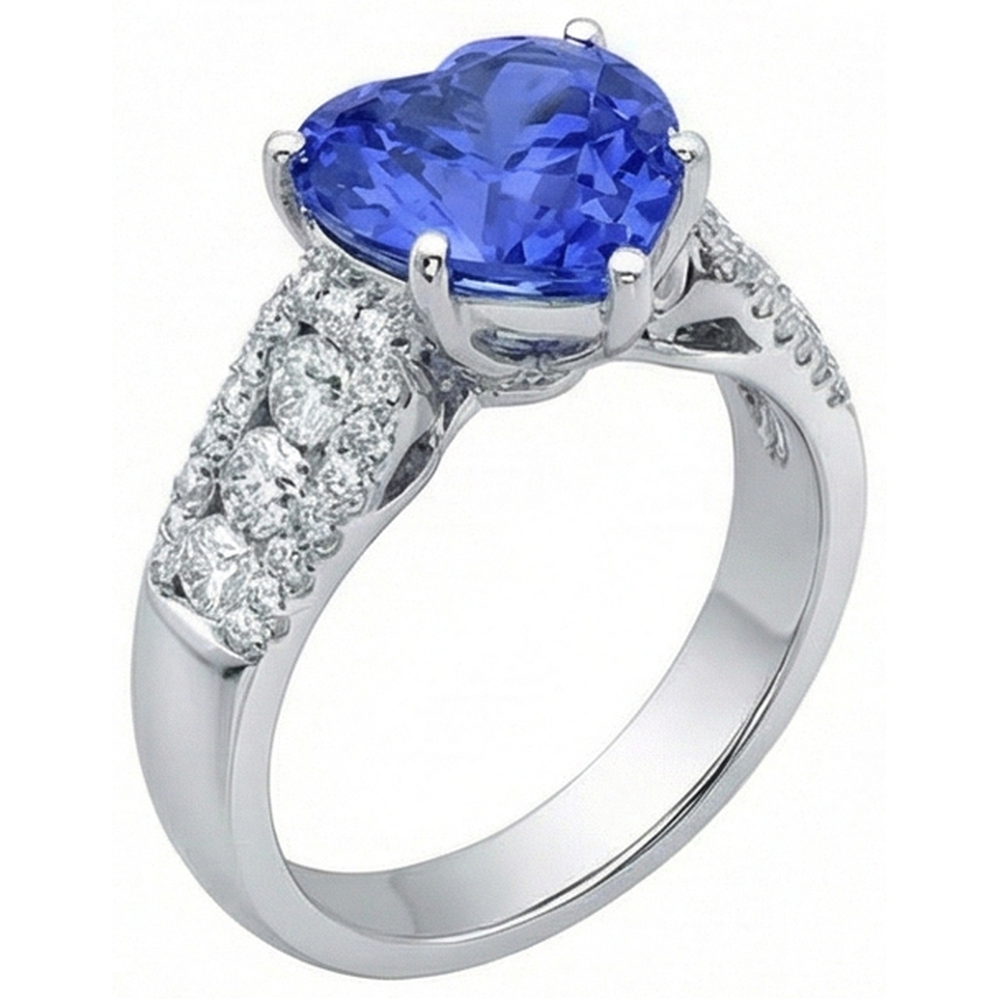echter round diamant 5.50Karat ring Seitenansicht