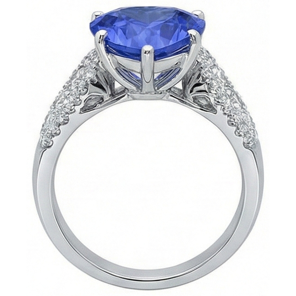 echter round diamant 5.50Karat ring auf Weiß