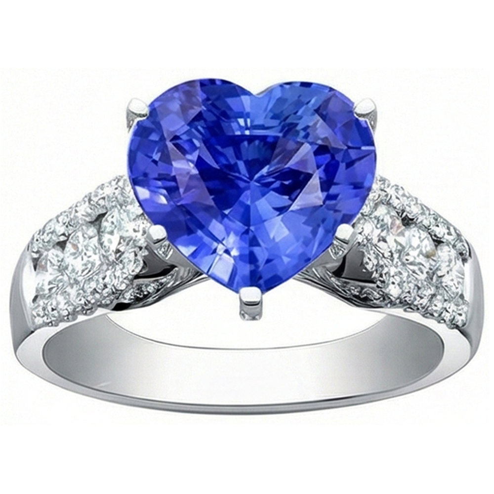 echter round diamant 5.50Karat ring Draufsicht