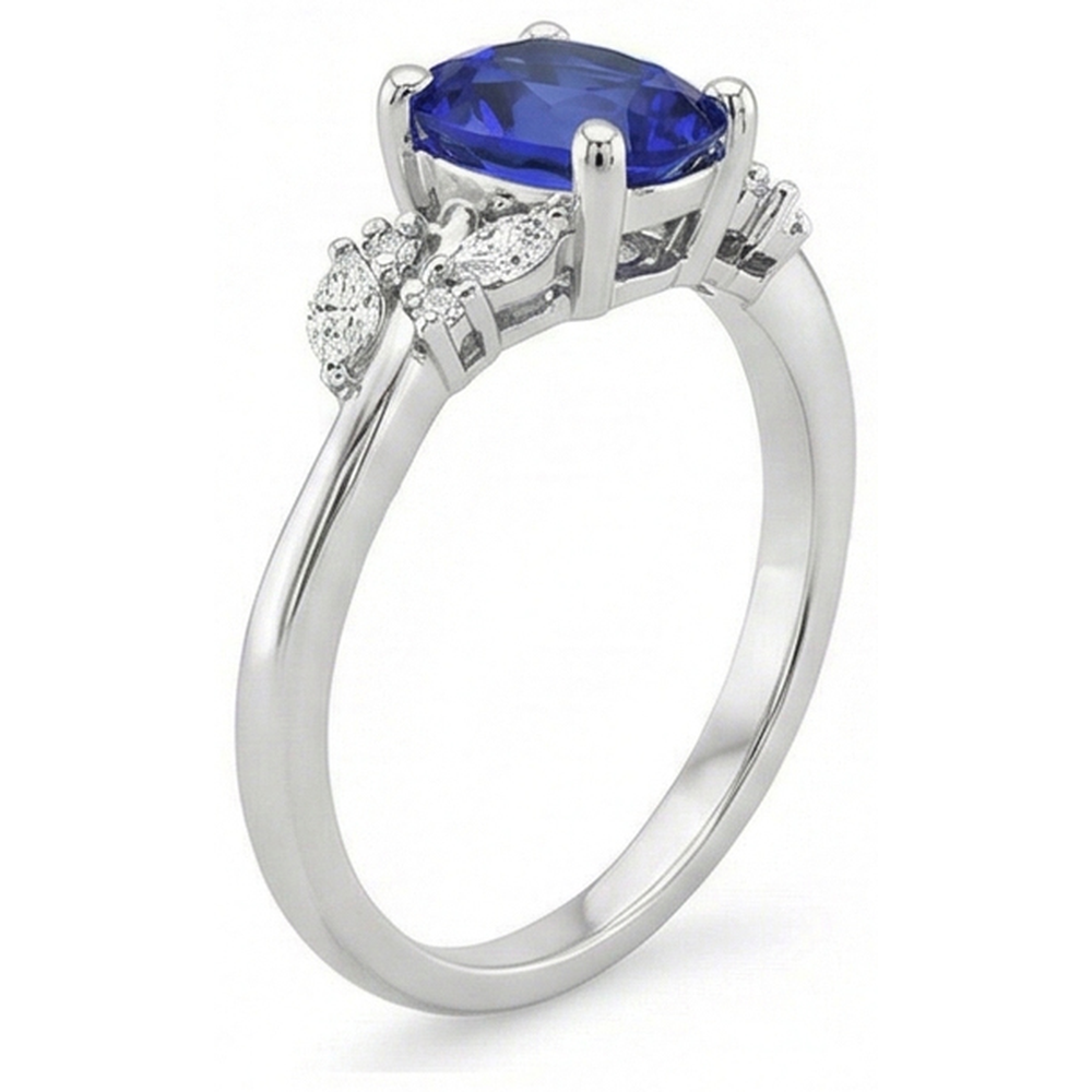 echter oval diamant 4Karat ring Draufsicht