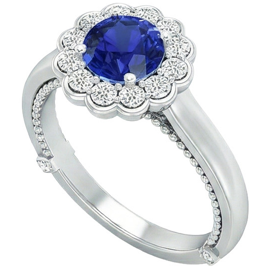 echter round diamant 2.50Karat ring Detailansicht