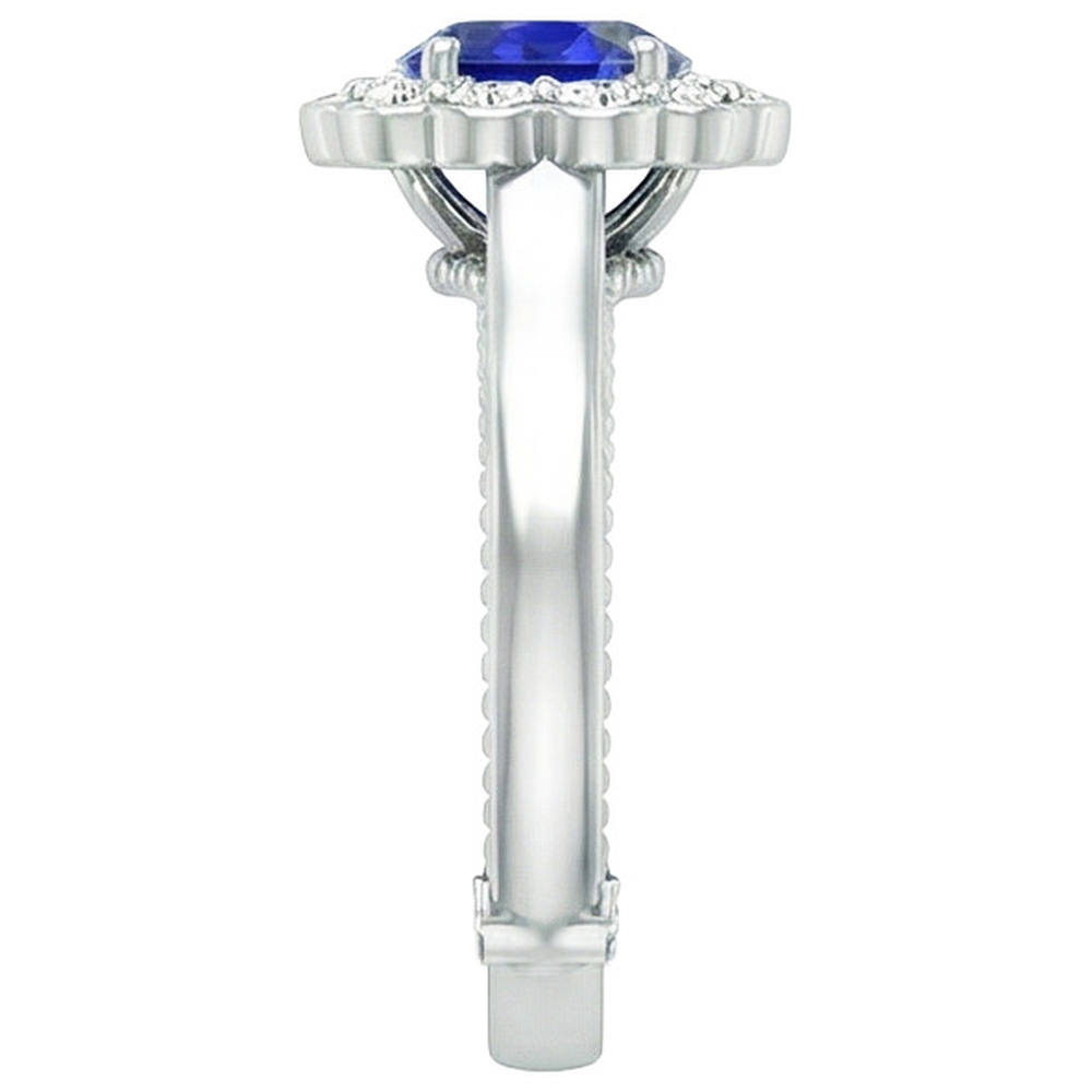 echter round diamant 2.50Karat ring Profilansicht